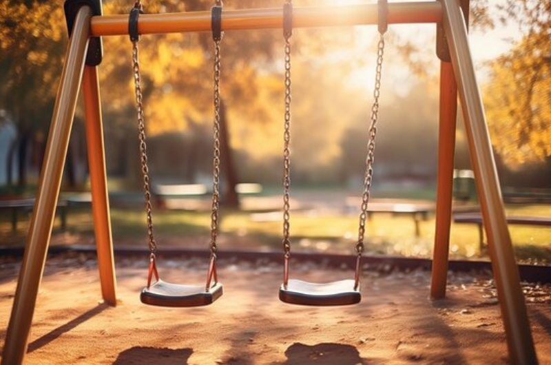 Kids playground seesaw